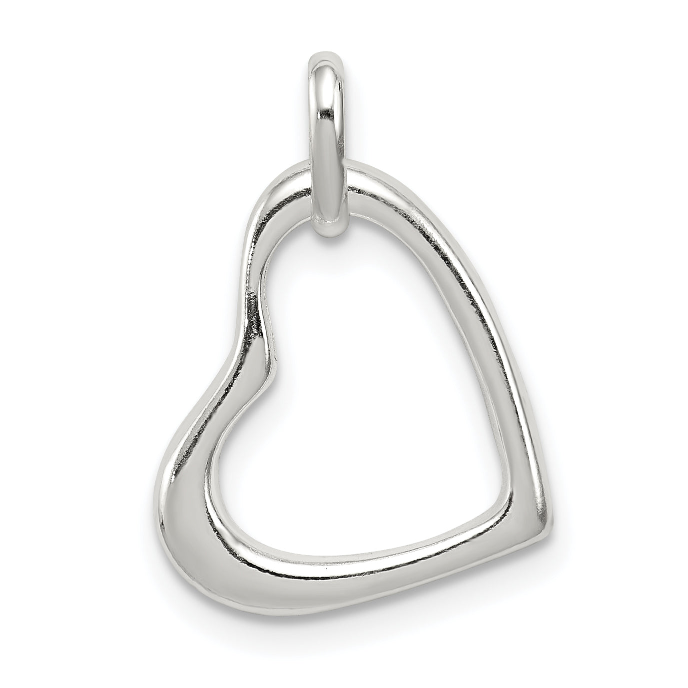 Sterling Silver Polished Open Heart Pendant Main image
