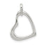 Sterling Silver Polished Open Heart Pendant