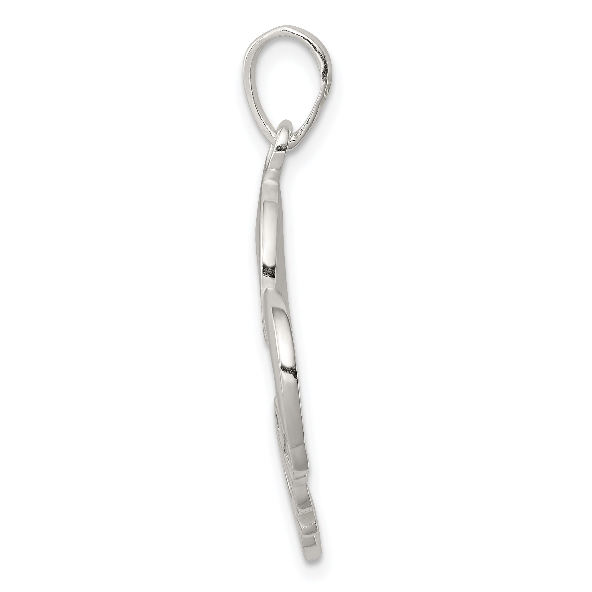 Sterling Silver Polished Love Heart Pendant Secondary image