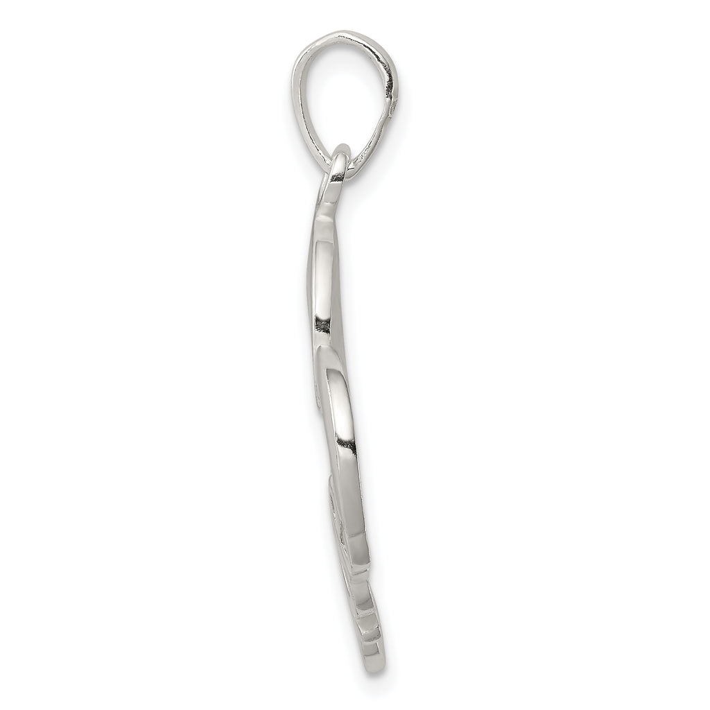 Sterling Silver Polished Love Heart Pendant