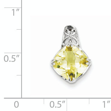 Sterling Silver Lemon Quartz Pendant Secondary image