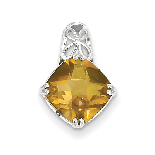 Sterling Silver Whiskey Quartz Pendant Main image
