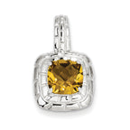 Sterling Silver Whiskey Quartz Pendant