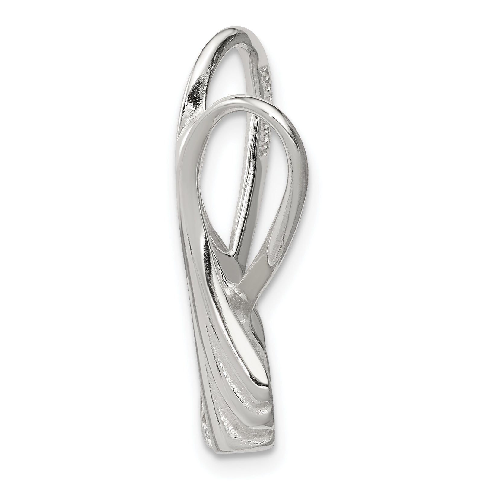 Sterling Silver CZ Slide Secondary image