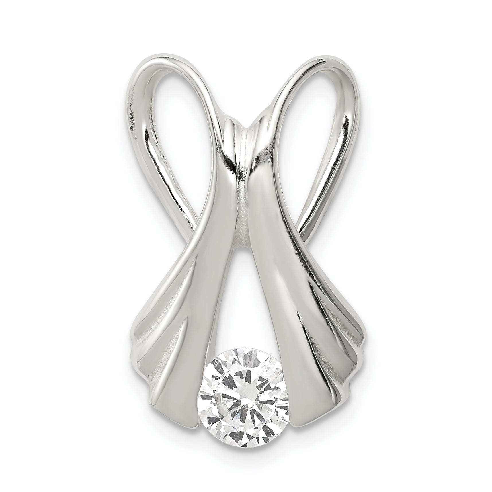 Sterling Silver CZ Slide Main image
