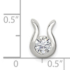Sterling Silver CZ Chain Slide