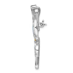 Sophia Jewelers Sterling Silver Opal CZ Butterfly Pin with Rhodium Finish