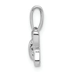 Sterling Silver Rhodium Plated Diamond Butterfly Pendant
