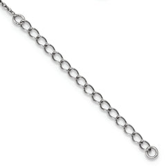 White Night Sterling Silver Rhodium-plated Blue and White Diamond Circle 18 inch Necklace with 2 Inch Extender