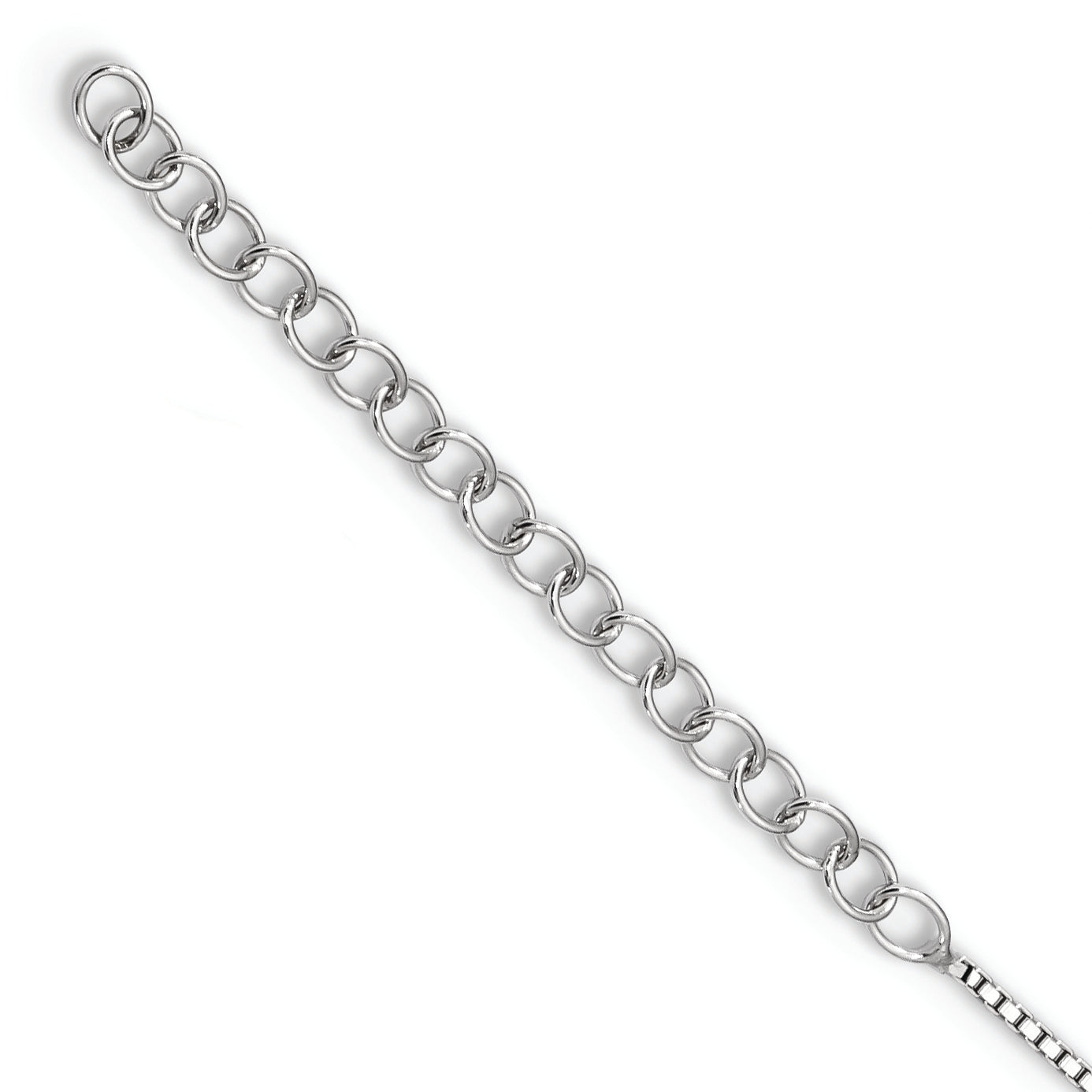 White Night Sterling Silver Rhodium-plated Blue and White Diamond Teardrop 18 Inch Necklace with 2 Inch Extender