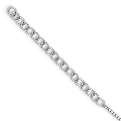 White Night Sterling Silver Rhodium-plated Blue and White Diamond Teardrop 18 Inch Necklace with 2 Inch Extender