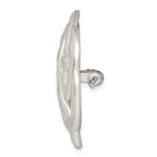925 Sterling Silver Celtic Knot Pin with Diamond-Cut Satin Finish