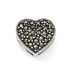 Sterling Silver Marcasite Heart Pendant