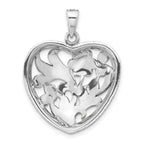 Sterling Silver Marcasite Heart Pendant