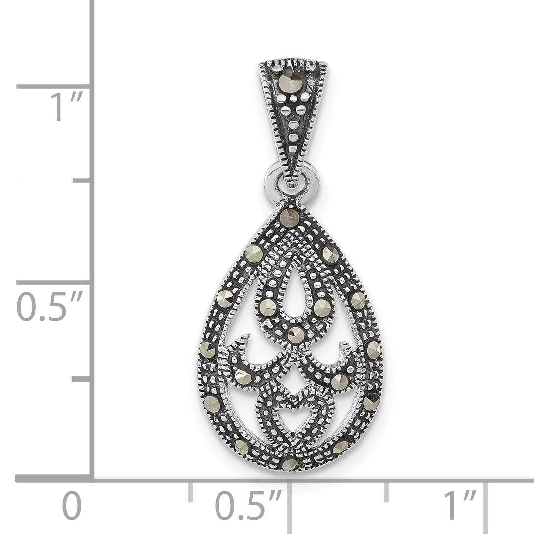 Sterling Silver Marcasite Pendant
