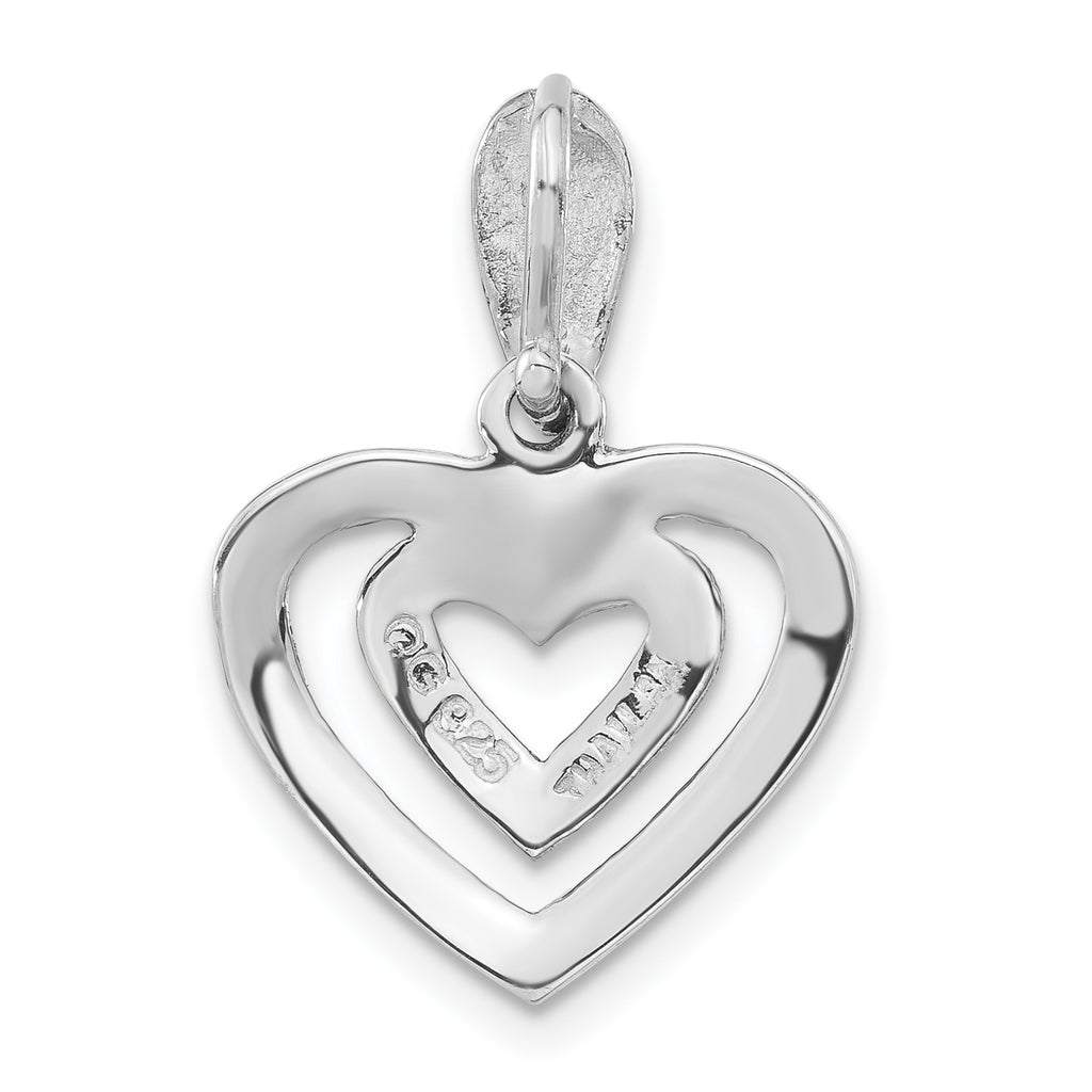 Sterling Silver Marcasite Heart Pendant