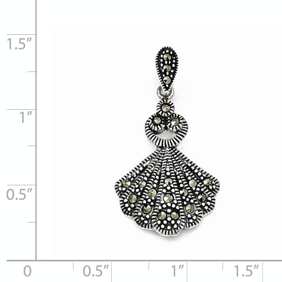 Sterling Silver Marcasite Pendant