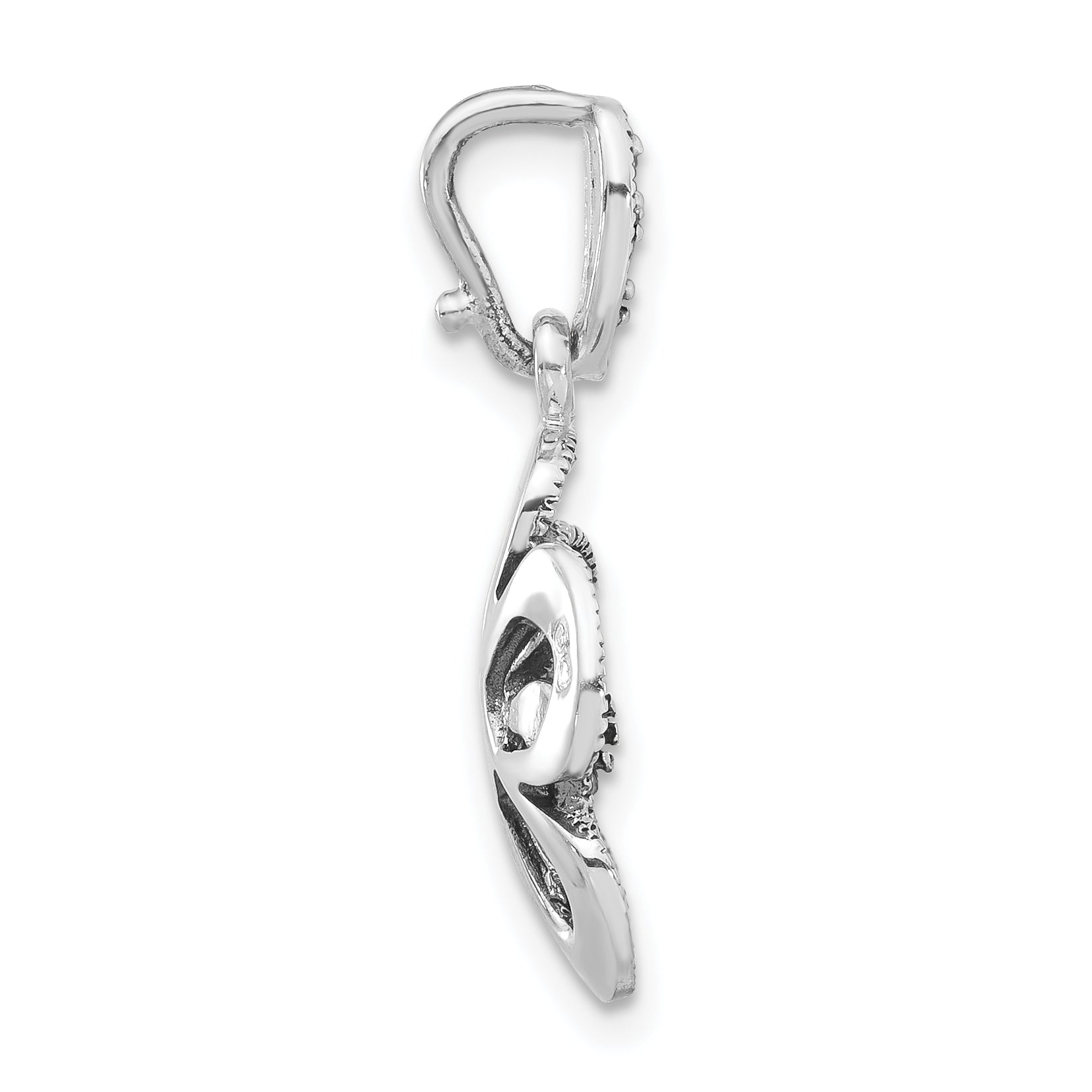Sterling Silver Marcasite Flower Pendant Secondary image