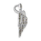 Sterling Silver Marcasite Flower Pendant