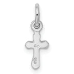 Sterling Silver RH Plated Child's Preciosca Crystal Dec Cross Pendant