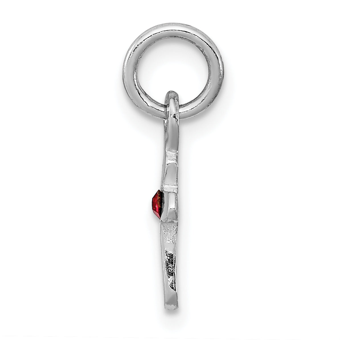 Sterling Silver RH Plated Child's Preciosca Crystal Jan Cross Pendant Secondary image