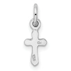 Sterling Silver RH Plated Child's Preciosca Crystal Jan Cross Pendant