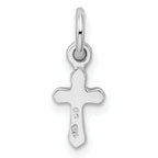 Sterling Silver RH Plated Child's Preciosca Crystal July Cross Pendant