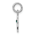 Sterling Silver RH Plated Child's Preciosca Crystal May Cross Pendant