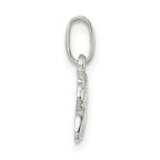 Sterling Silver RH Plated Child's Polished Pony Pendant