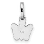 Sterling Silver RH Plated Child's Enameled Butterfly Pendant