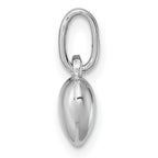 Sterling Silver RH Plated Child's Polished Heart Pendant