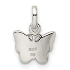 Sterling Silver Enamel Kid's Butterfly Pendant