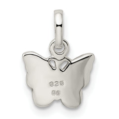 Sterling Silver Enamel Kid's Butterfly Pendant