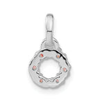 Sterling Silver Pink and White CZ Kid's Circle Pendant
