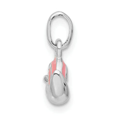 Sterling Silver Pink Enamel Snail Kid's Pendant