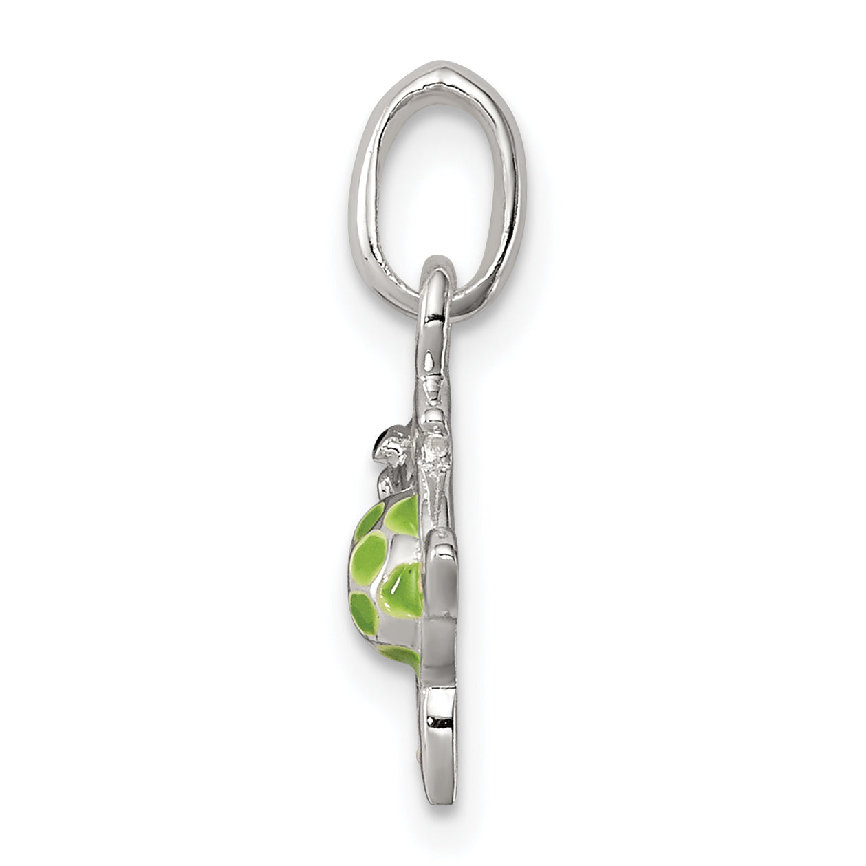 Sterling Silver Children's Enameled Sea Turtle Pendant