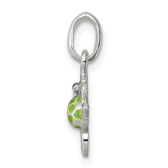 Sterling Silver Children's Enameled Sea Turtle Pendant