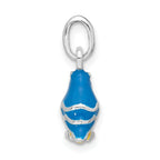 Sterling Silver Enamel Bird Kid's Pendant