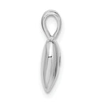 Sterling Silver Polished CZ Heart Pendant