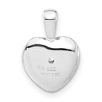 Sterling Silver Polished CZ Heart Pendant