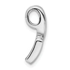 Sterling Silver Brushed CZ Slide