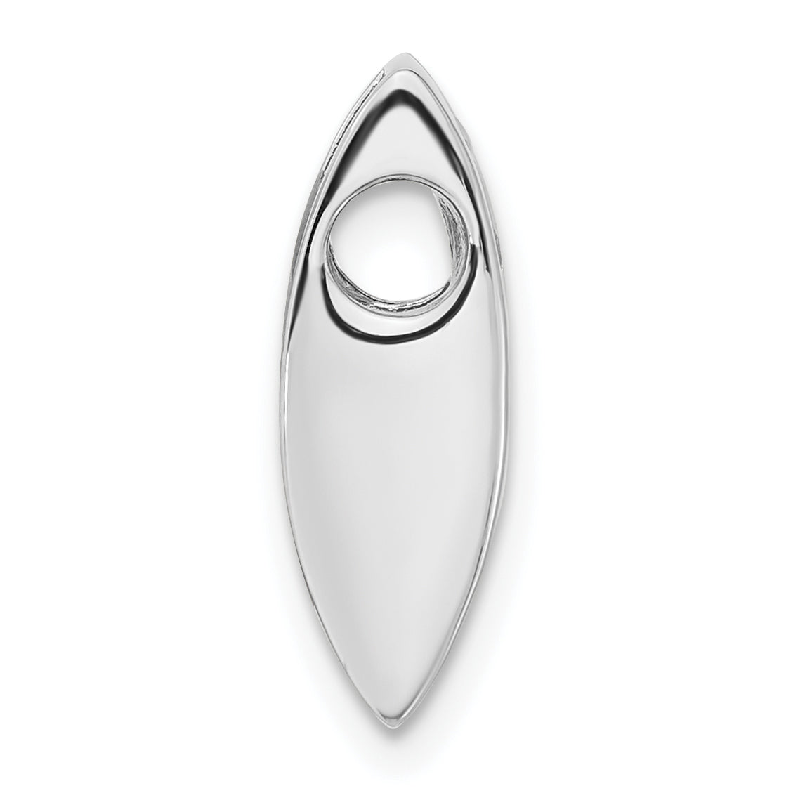 Sterling Silver Brushed And Polished CZ Slide Secondary image