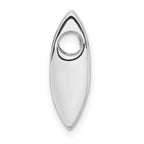 Sterling Silver Brushed And Polished CZ Slide