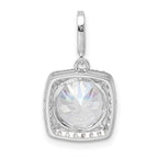 Sterling Silver Polished CZ Pendant