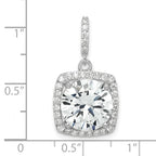 Sterling Silver Polished CZ Pendant