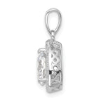 Sterling Silver Polished CZ Pendant
