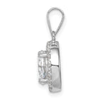 Sterling Silver Polished with CZ Pendant