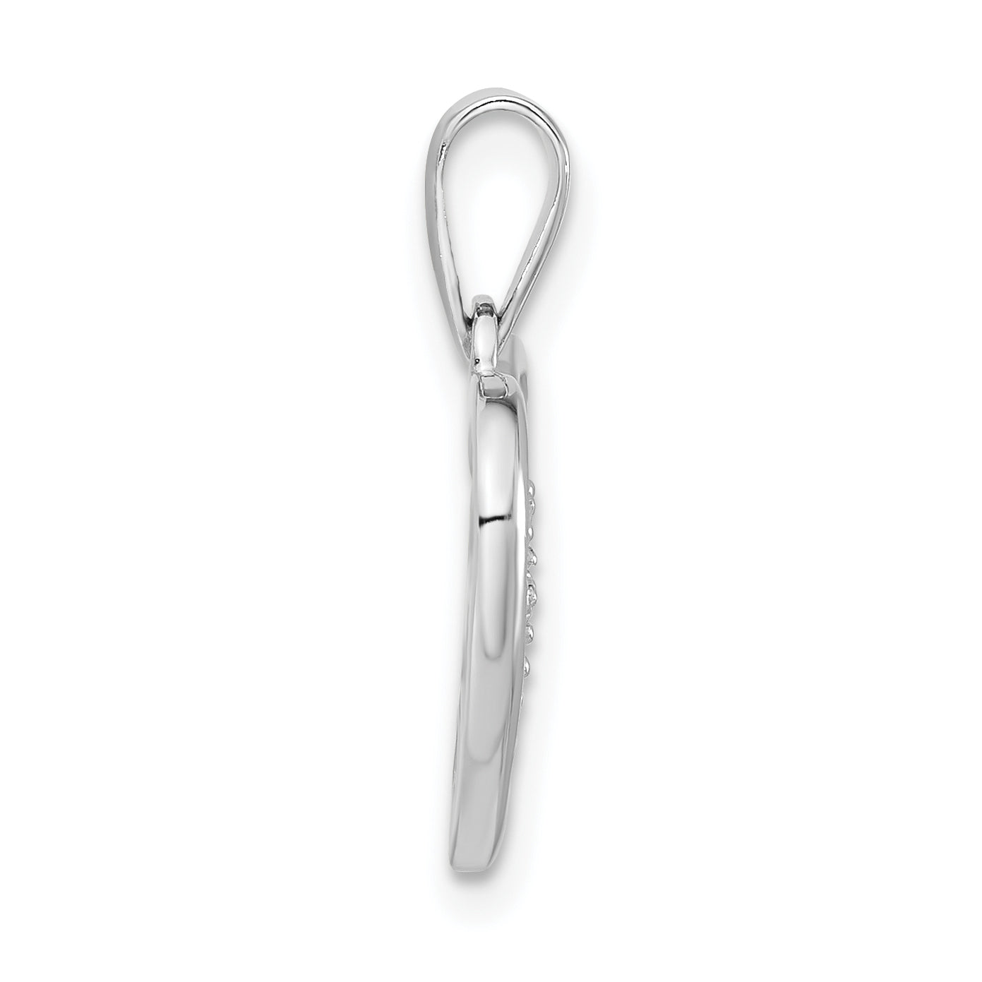 Sterling Silver CZ Heart Pendant
