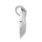 Sterling Silver Brushed CZ Slide Pendant