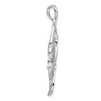 Sterling Silver Polished CZ Slide